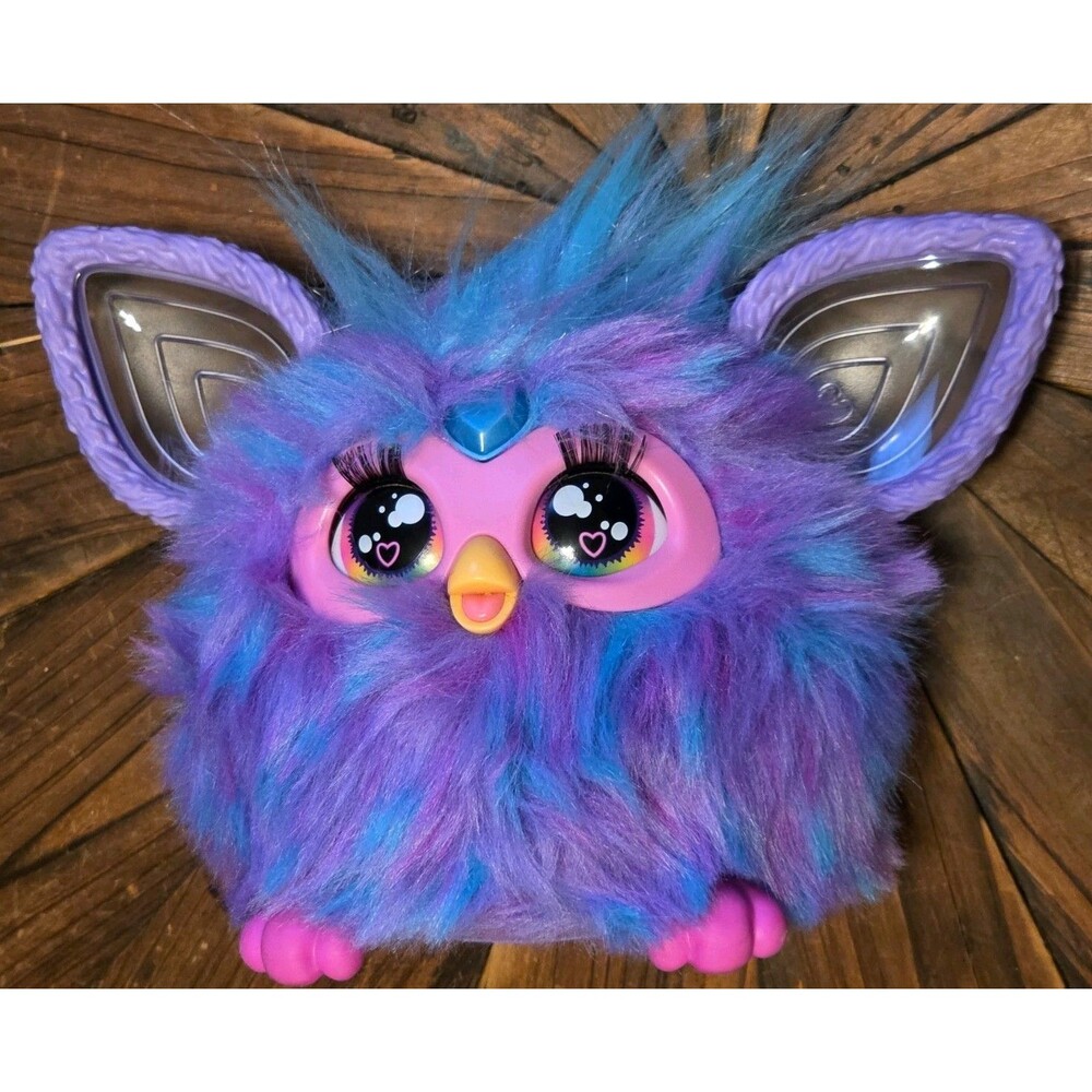 2023 Hasbro Furby Interactive Purple and Blue Plush Toy - works great see video!